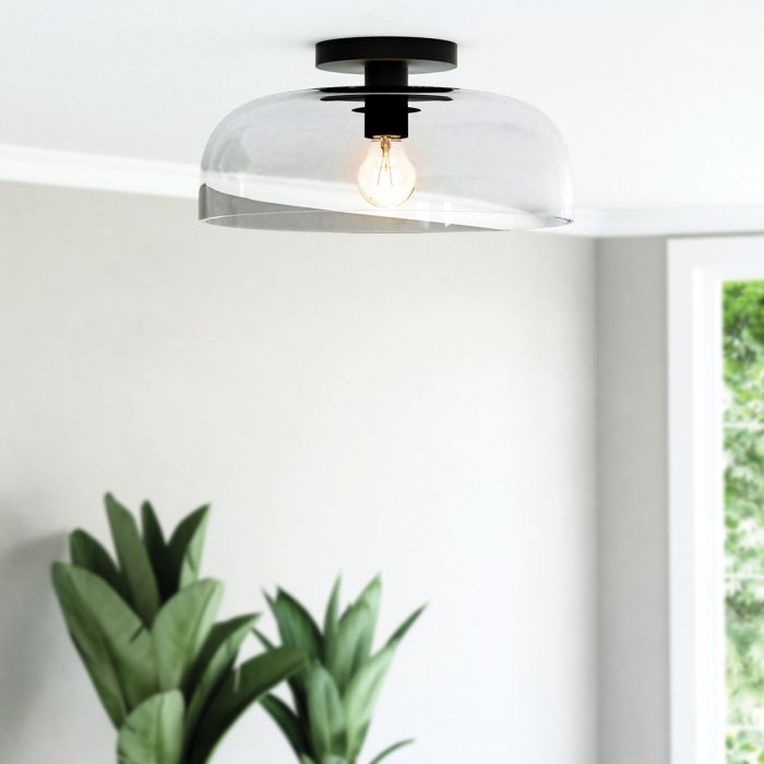Sylvia 1 lt Semi Flush - Matte Black