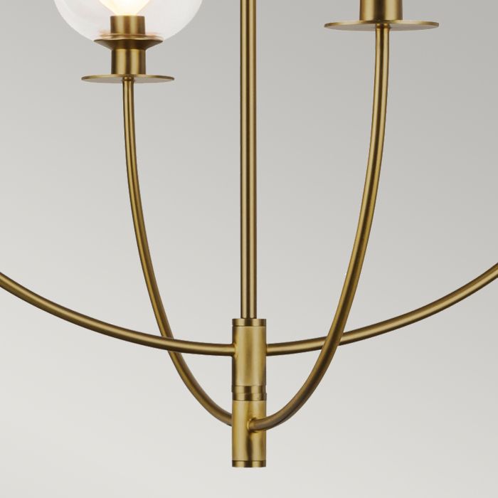 Sylvia 4 lt Chandelier - Brushed Gold