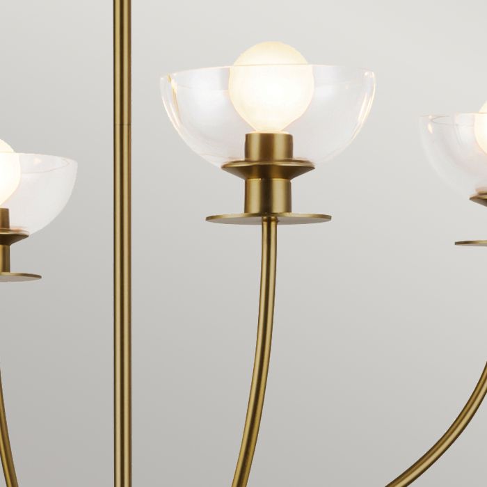 Sylvia 4 lt Chandelier - Brushed Gold