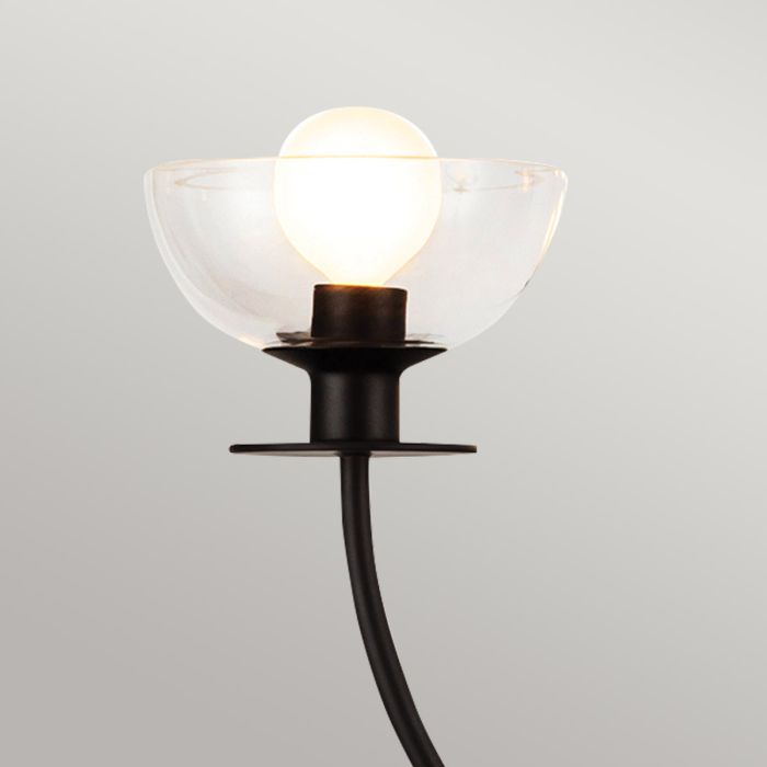 Sylvia 4 lt Chandelier - Matte Black