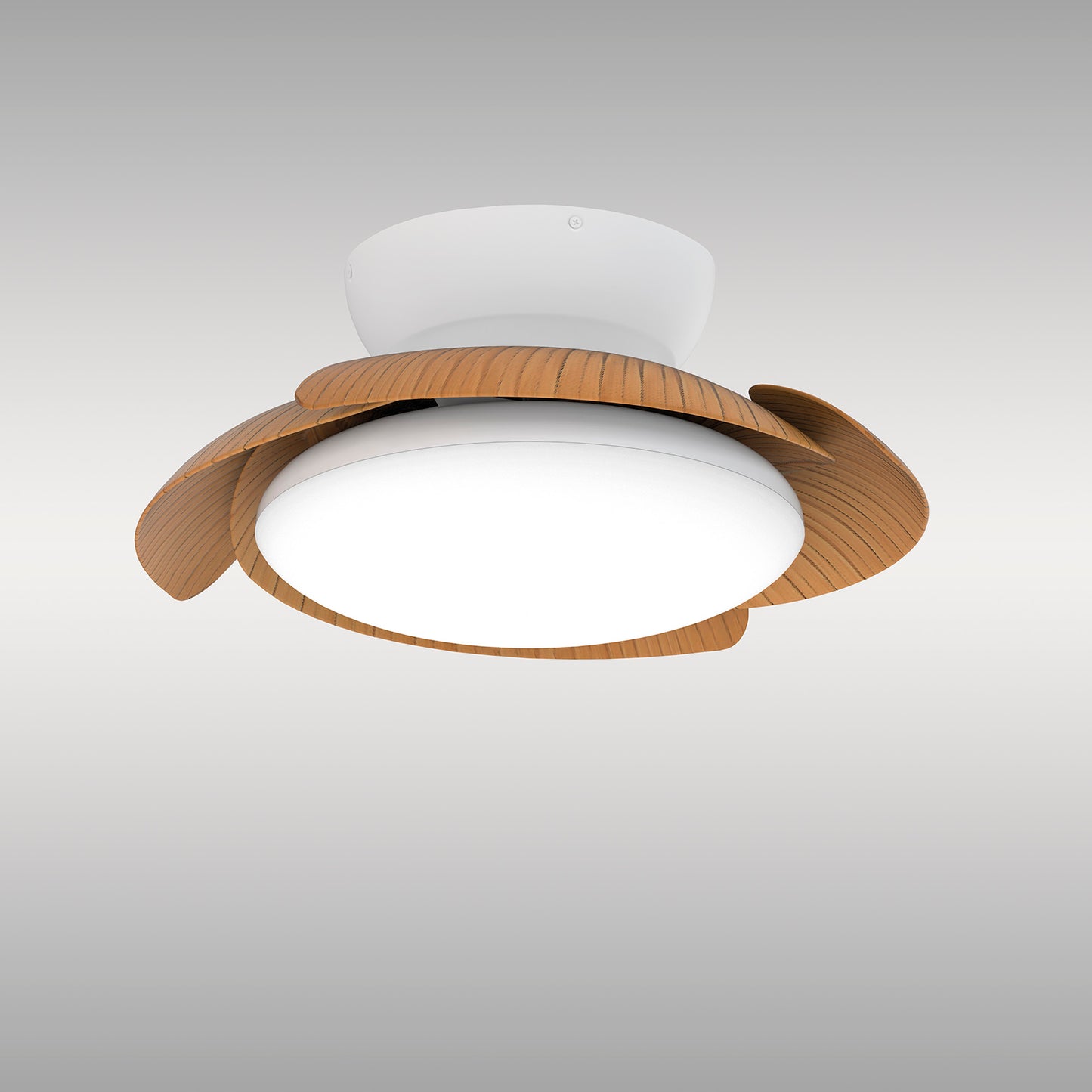 Aloha 45W LED Dimmable Ceiling Light With Built-In 30W DC Reversible Fan, Wood, 3500lm, 5yrs Warranty by Mantra