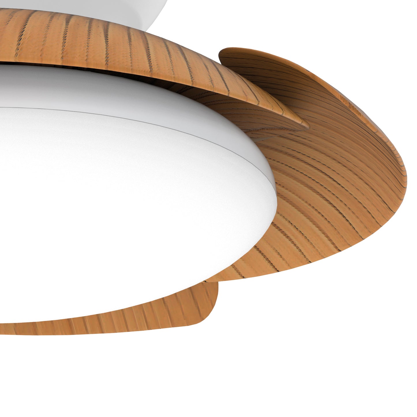 Aloha 45W LED Dimmable Ceiling Light With Built-In 30W DC Reversible Fan, Wood, 3500lm, 5yrs Warranty by Mantra