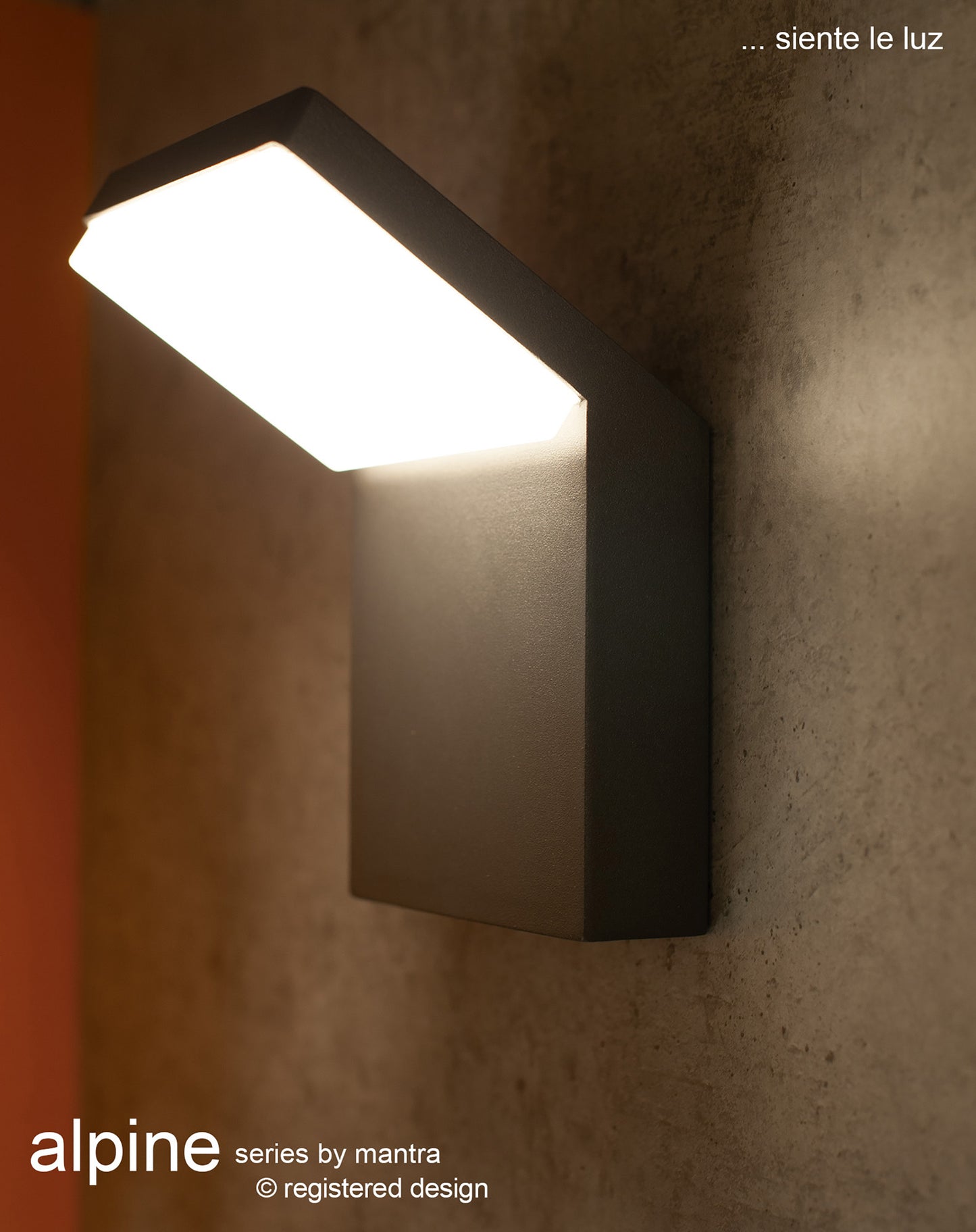 Alpine Wall Lamp, 6W LED, 3000K, 510lm, IP65, Anthracite, 3yrs Warranty by Mantra