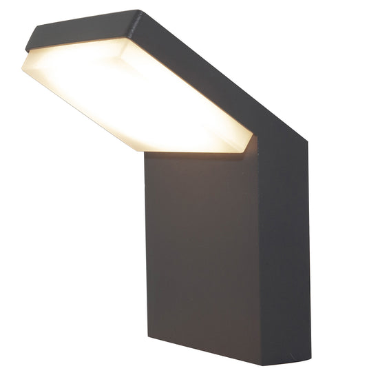 Alpine Wall Lamp, 6W LED, 3000K, 510lm, IP65, Anthracite, 3yrs Warranty by Mantra