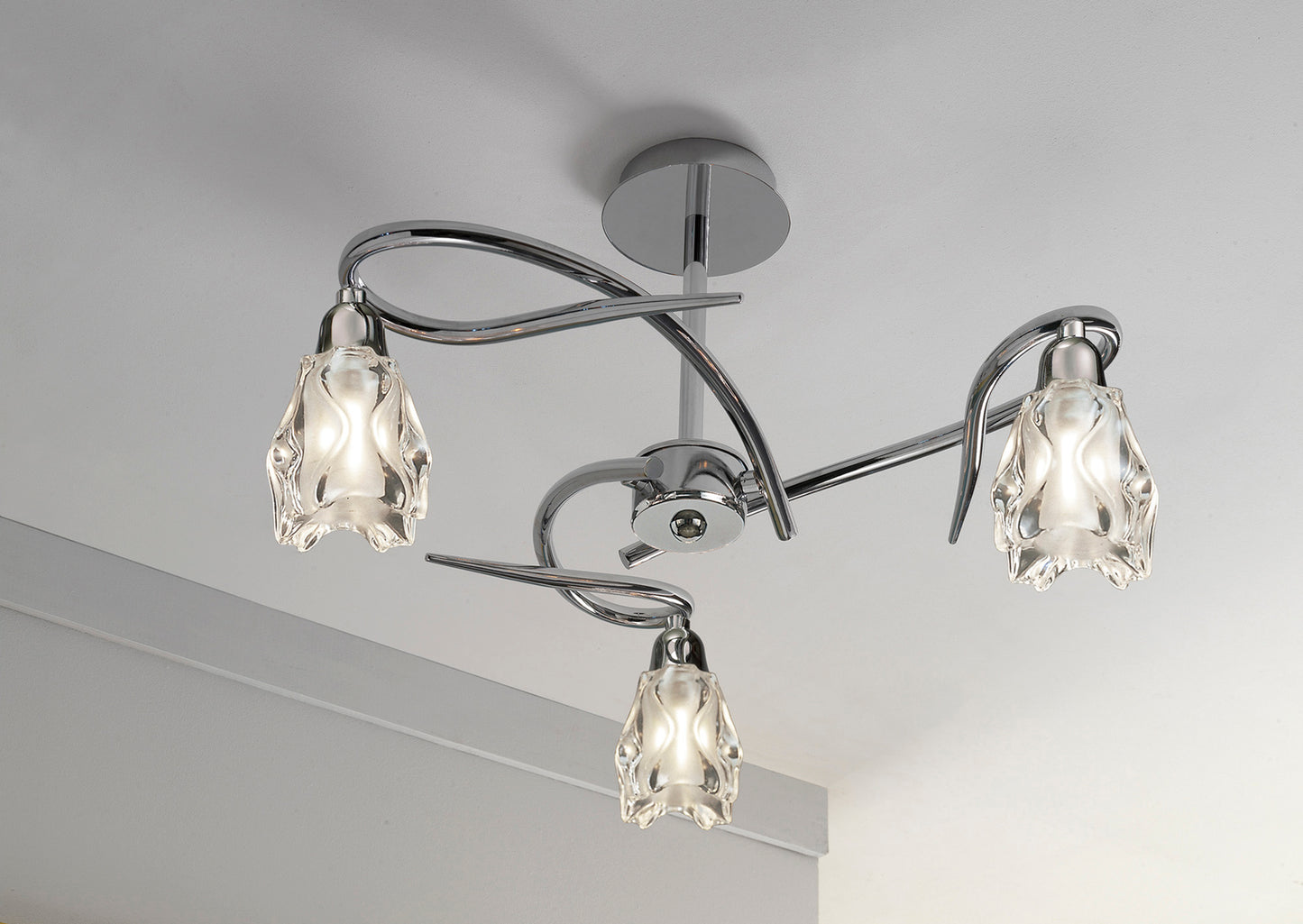 Amel Ceiling E14 3 Light Polished Chrome by Mantra