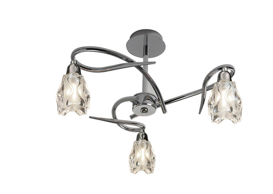 Amel Ceiling E14 3 Light Polished Chrome by Mantra