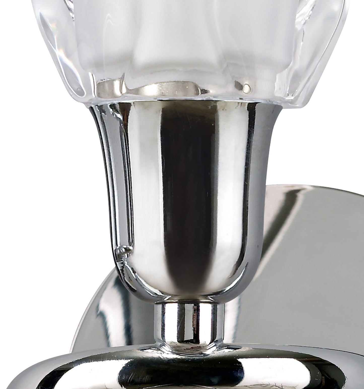 Amel Wall Lamp Switched 1 Light L1/SGU10, Polished Chrome, CFL Lamps INCLUDED by Mantra