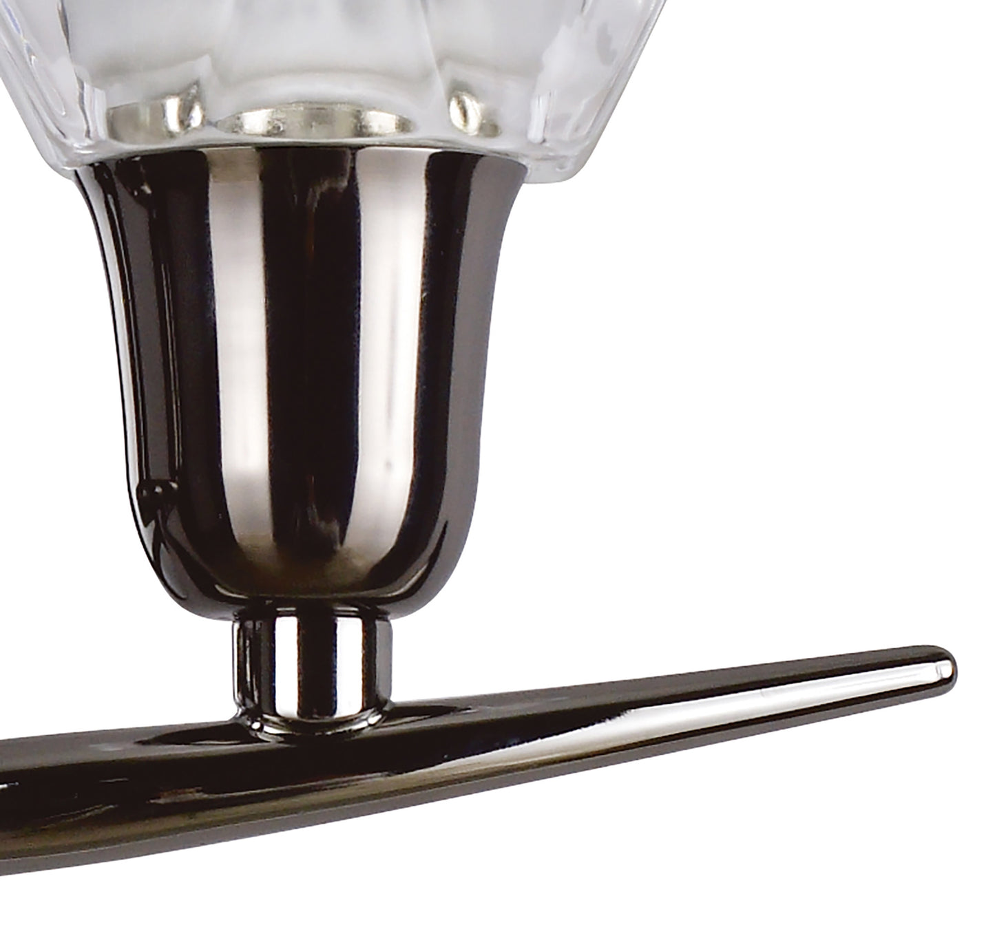 Amel Wall Lamp Switched 2 Light L1/SGU10, Black Chrome, CFL Lamps INCLUDED by Mantra