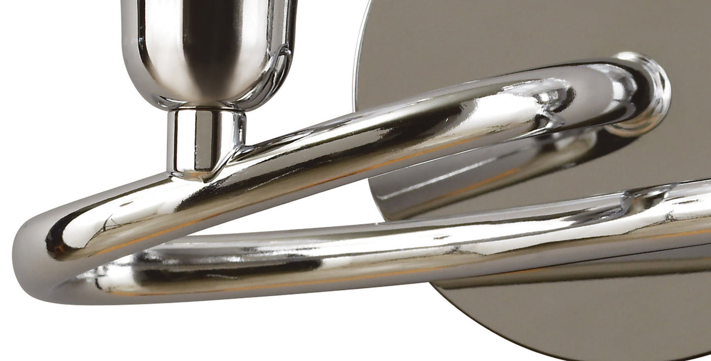 Amel Wall Lamp Switched 2 Light L1/SGU10, Polished Chrome, CFL Lamps INCLUDED by Mantra