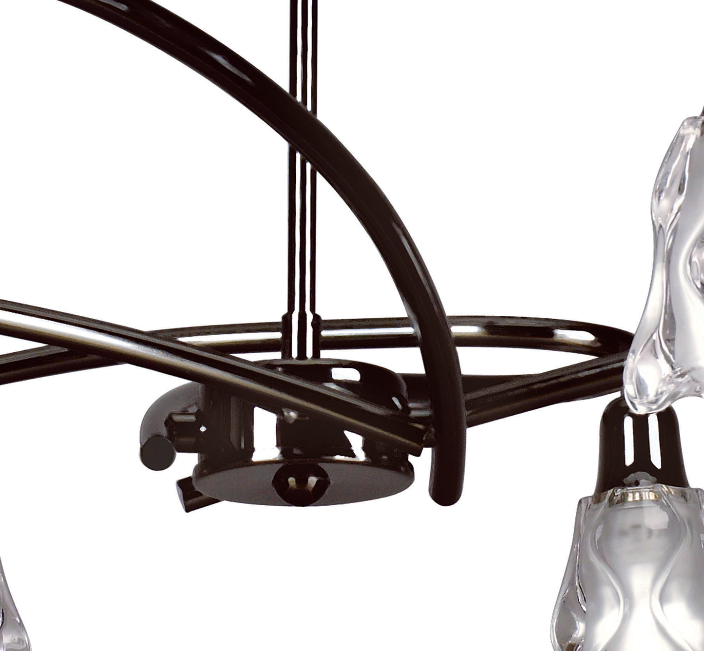 Amel Telescopic 8 Light L1/SGU10, Black Chrome, CFL Lamps INCLUDED by Mantra
