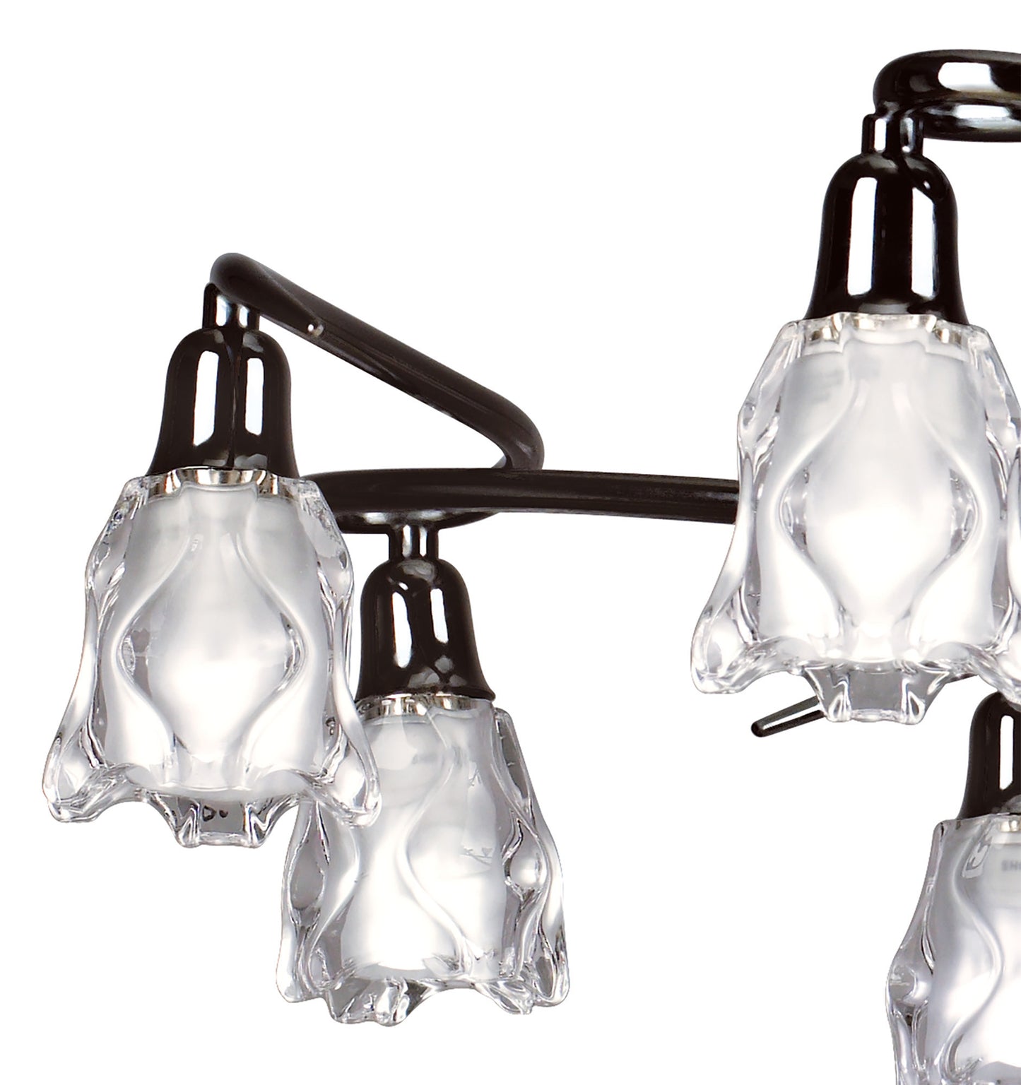 Amel Telescopic 8 Light L1/SGU10, Black Chrome, CFL Lamps INCLUDED by Mantra