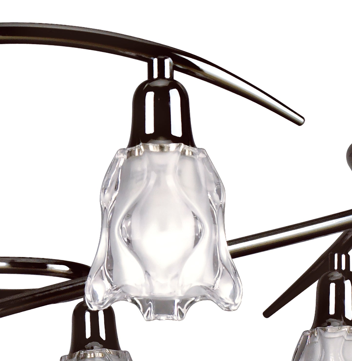 Amel Telescopic 8 Light L1/SGU10, Black Chrome, CFL Lamps INCLUDED by Mantra