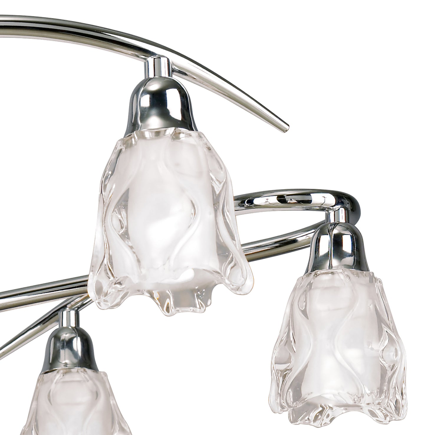 Amel Telescopic Convertible To Semi Flush 6 Light L1/SGU10, Polished Chrome, CFL Lamps INCLUDED by Mantra