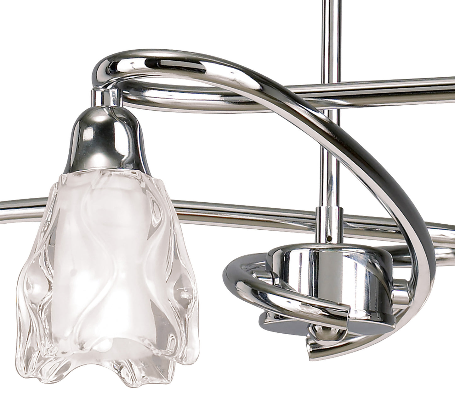 Amel Telescopic Convertible To Semi Flush 4 Light L1/SGU10, Polished Chrome, CFL Lamps INCLUDED by Mantra