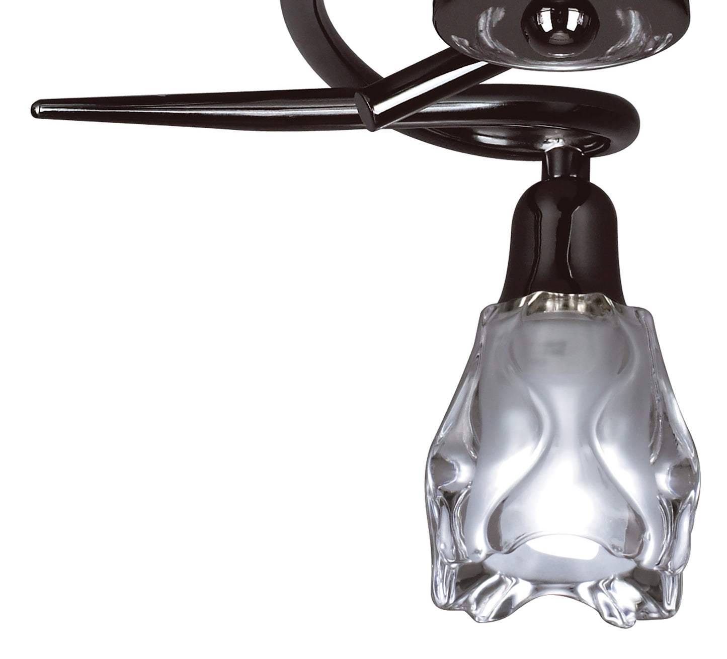 Amel Ceiling 3 Light L1/SGU10, Black Chrome, CFL Lamps INCLUDED by Mantra