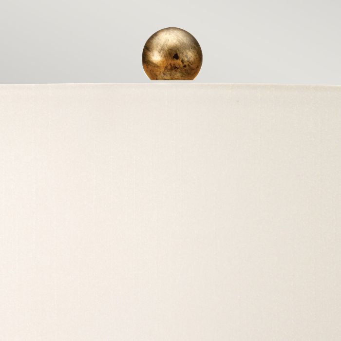 Amarilli 1 Light Table Lamp with Ivory Shade - Bronze with Gold Patina