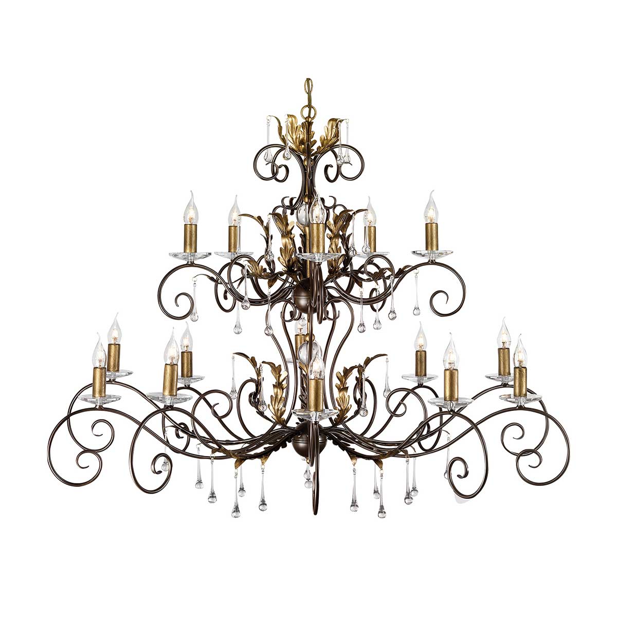 Amarilli 15 Light Chandelier – Bronze