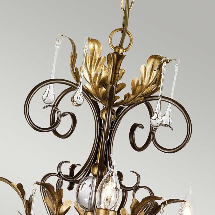 Amarilli 15 Light Chandelier - Bronze with Gold Patina