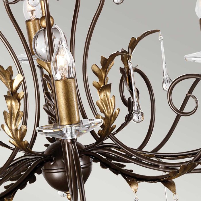 Amarilli 15 Light Chandelier - Bronze with Gold Patina