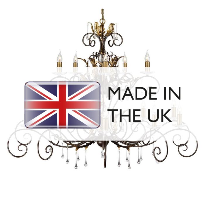 Amarilli 15 Light Chandelier - Bronze with Gold Patina