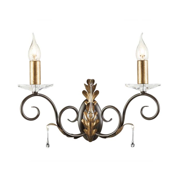 Amarilli 2 Light Wall Light - Bronze with Gold Patina