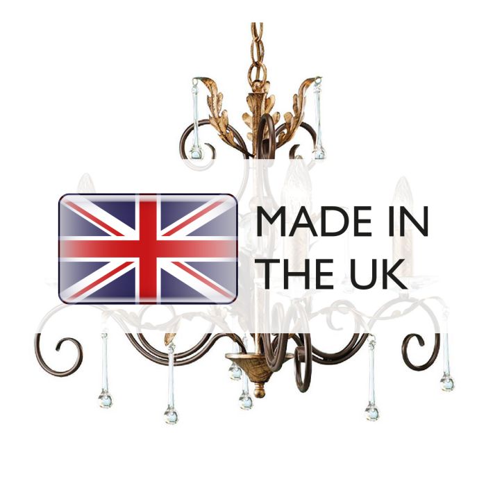 Amarilli 3 Light Chandelier - Bronze with Gold Patina