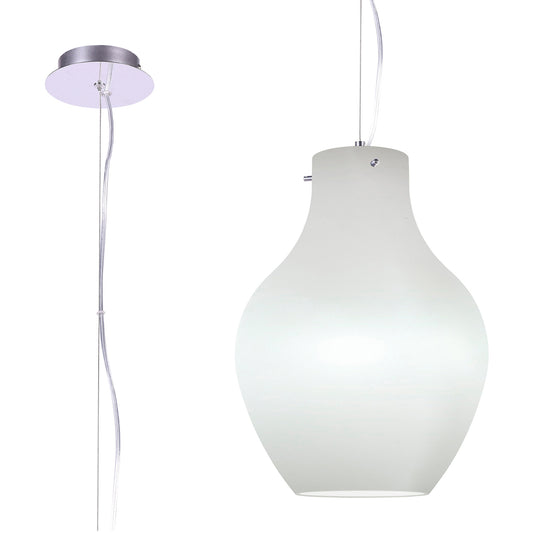 Anfora Pendant 28cm Round, 1 x E27 (Max 60W), White by Mantra