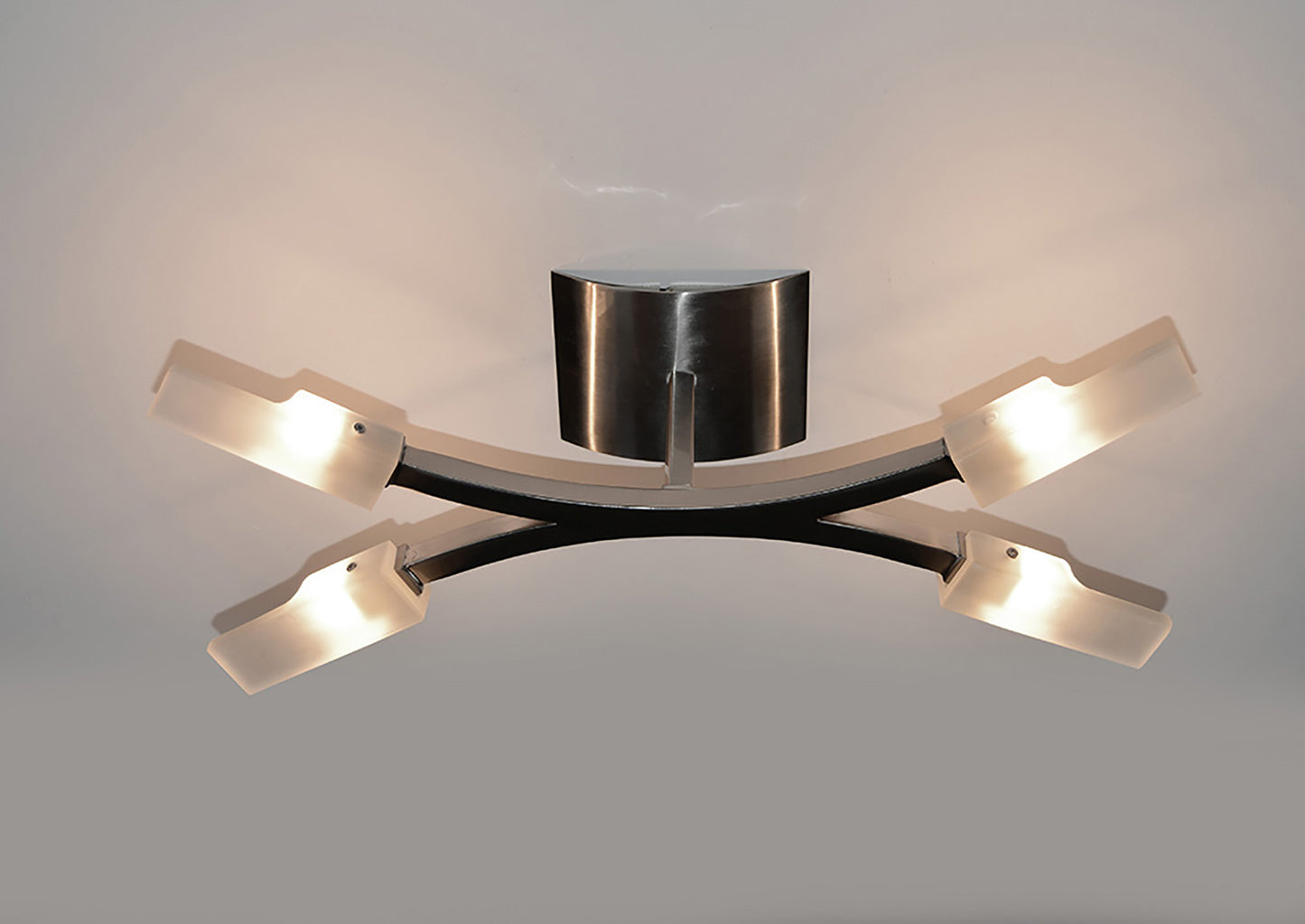 (0037 004) Arco Ceiling 4 Light G9, Satin Nickel by Mantra