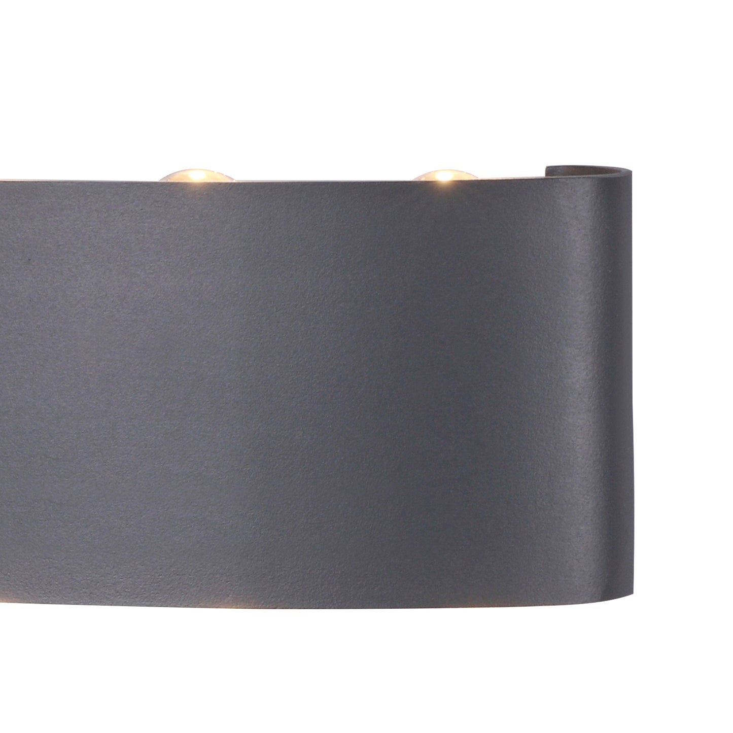 Arcs Wall Lamp, 6W LED, 3000K, 450lm, IP54, Anthracite, 3yrs Warranty by Mantra
