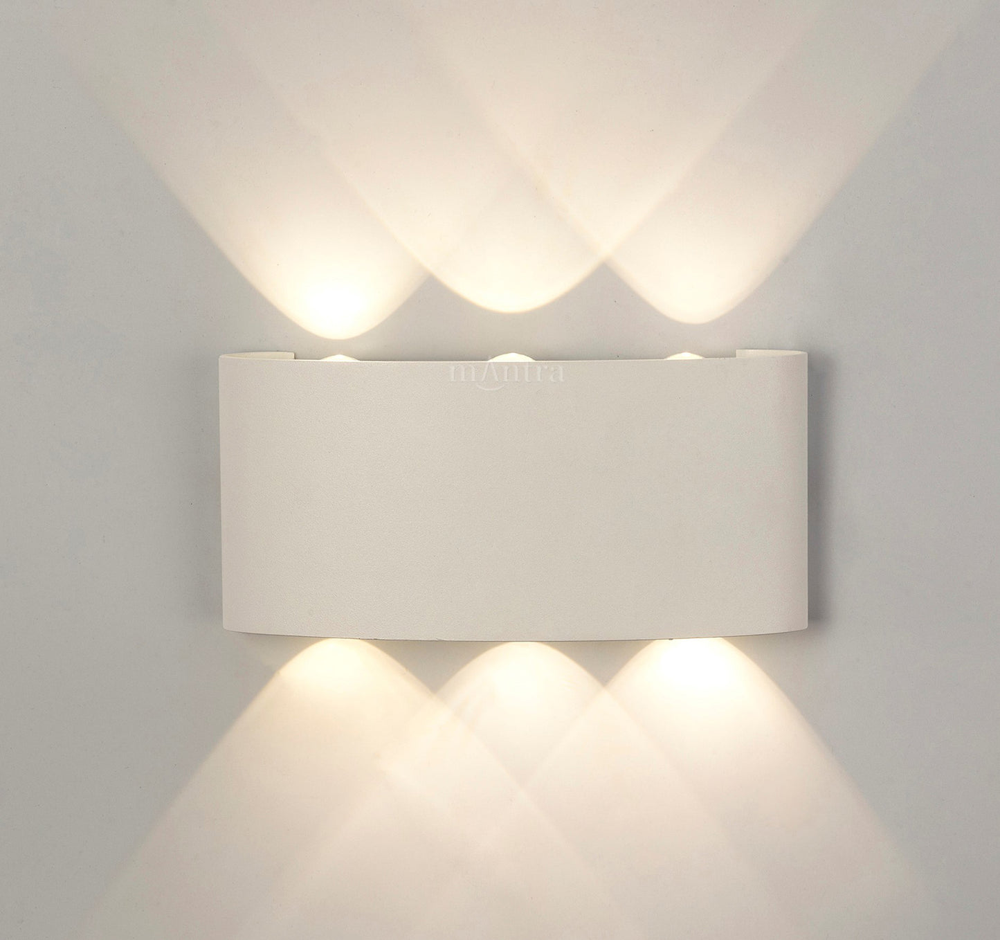 Arcs Wall Lamp, 6W LED, 3000K, 450lm, IP54, Sand White, 3yrs Warranty by Mantra