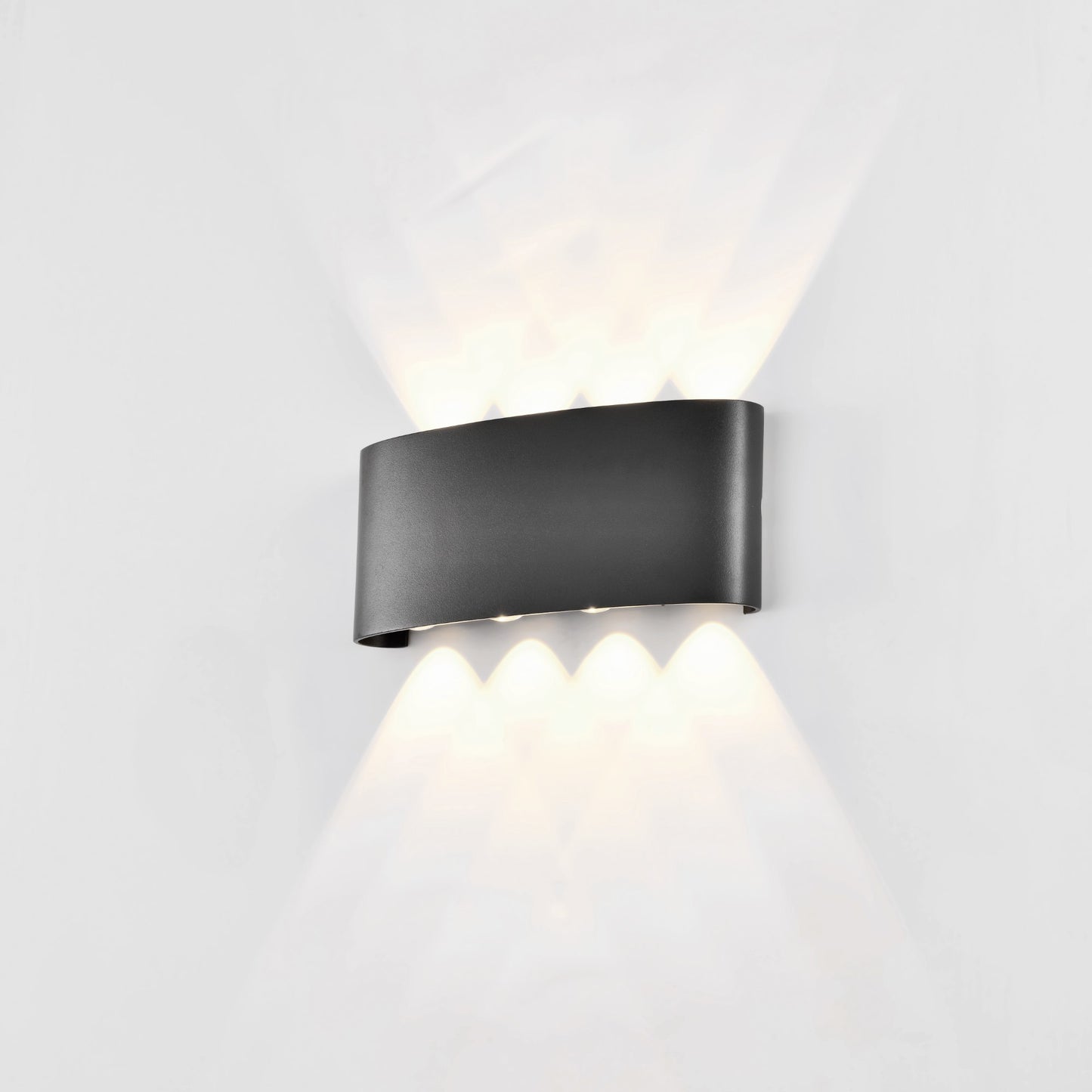 Arcs Wall Lamp, 8W LED, 3000K, 830lm, IP54, Anthracite, 3yrs Warranty by Mantra