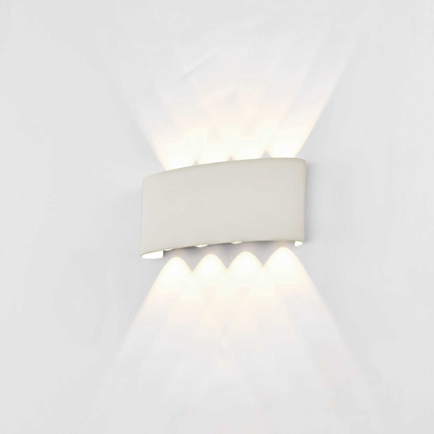 Arcs Wall Lamp, 8W LED, 3000K, 830lm, IP54, Sand White, 3yrs Warranty by Mantra