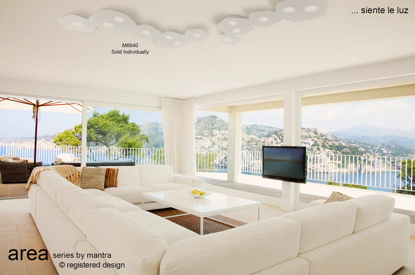 Area Ceiling, 1 x GX53 (Max 9W, Not Included), Sand White by Mantra