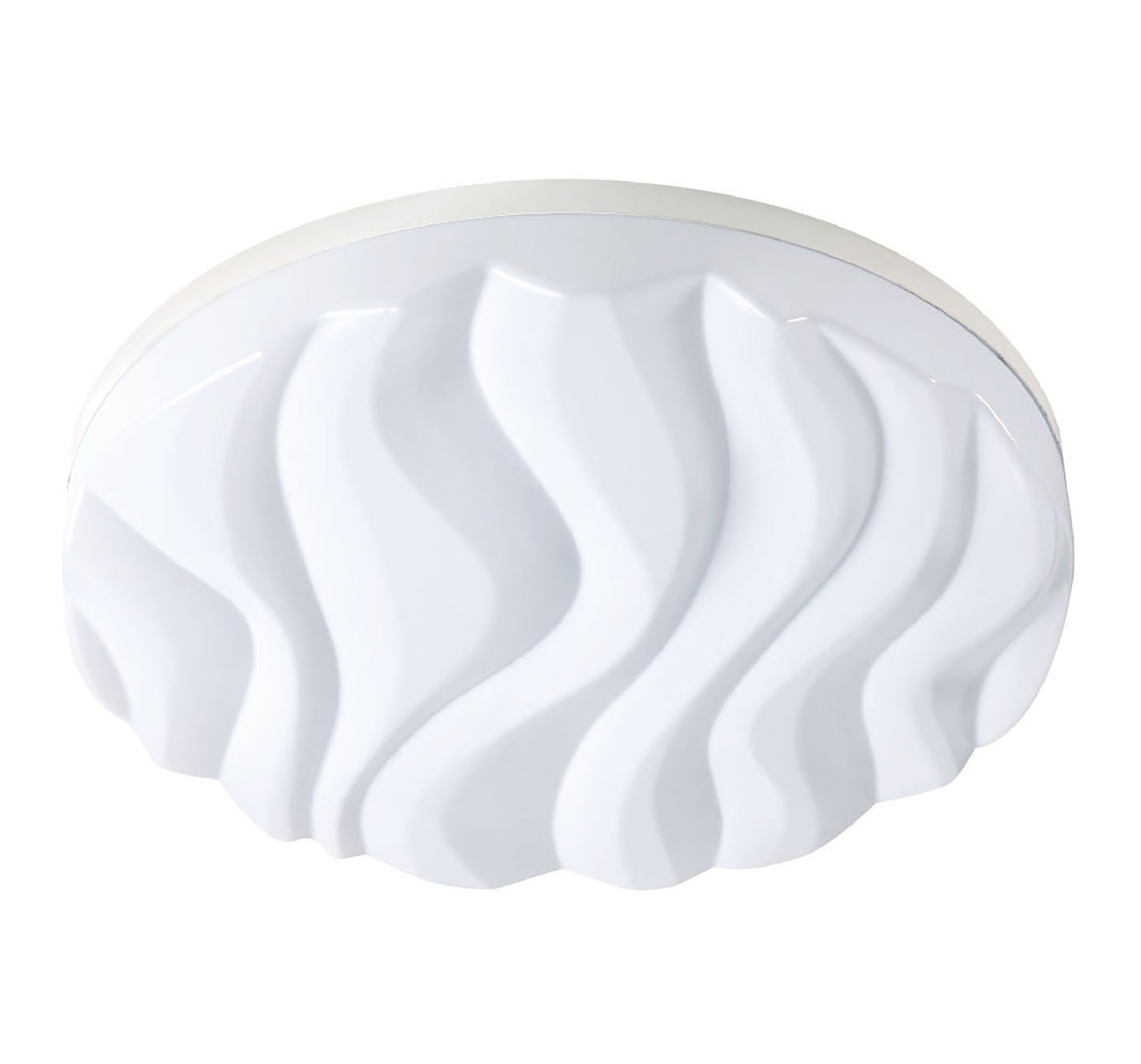 Arena Flush Ceiling/Wall Light Large Round 45W LED IP44 3000K,4050lm,Matt White/White Acrylic,3yrs Warranty by Mantra