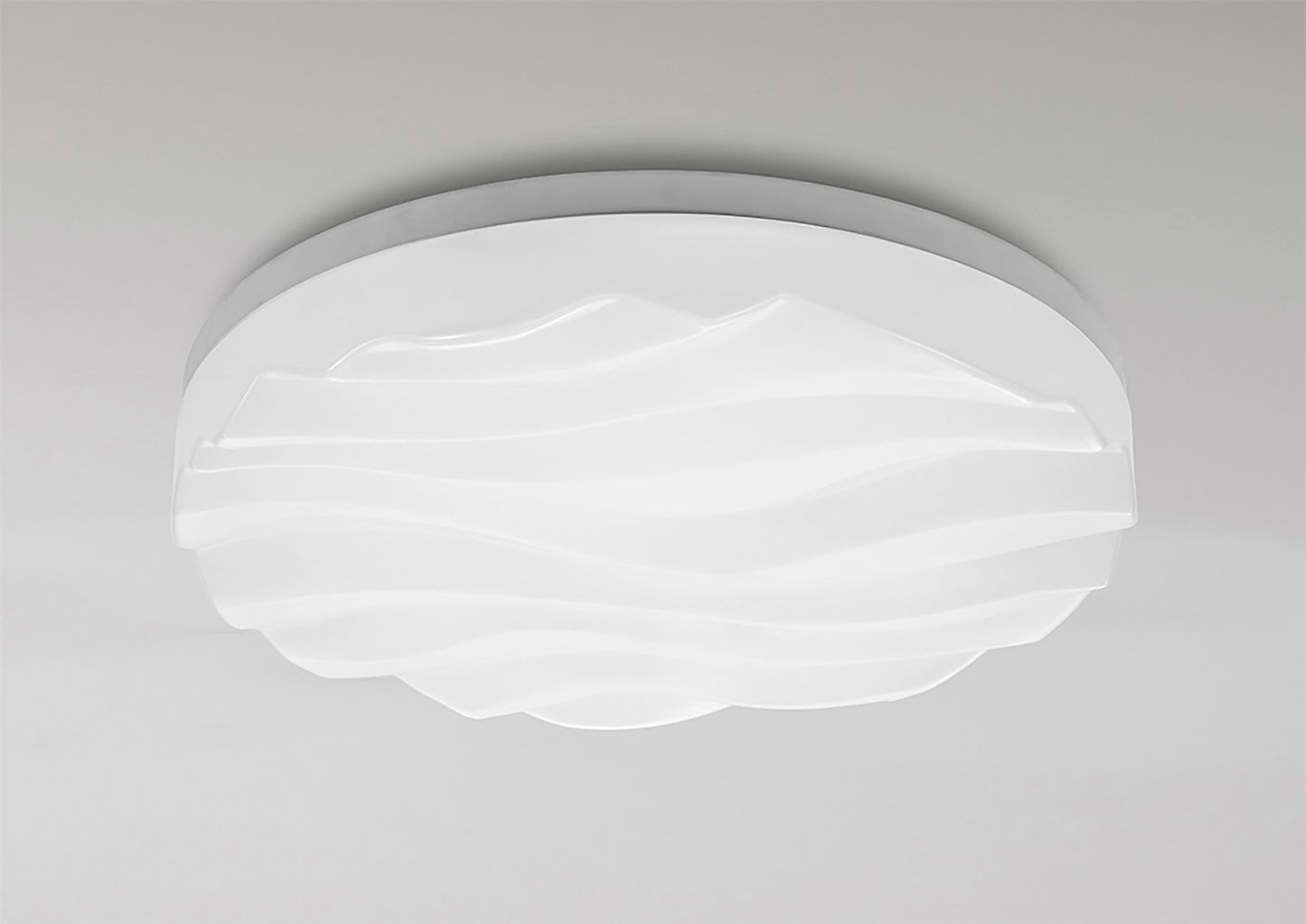 Arena Ceiling / Wall Light Medium Round 40W LED IP44,Tuneable 3000K-6500K,3200lm,Dimmable via RF Remote Ctrl Matt White / Acrylic,3yrs Warranty by Mantra