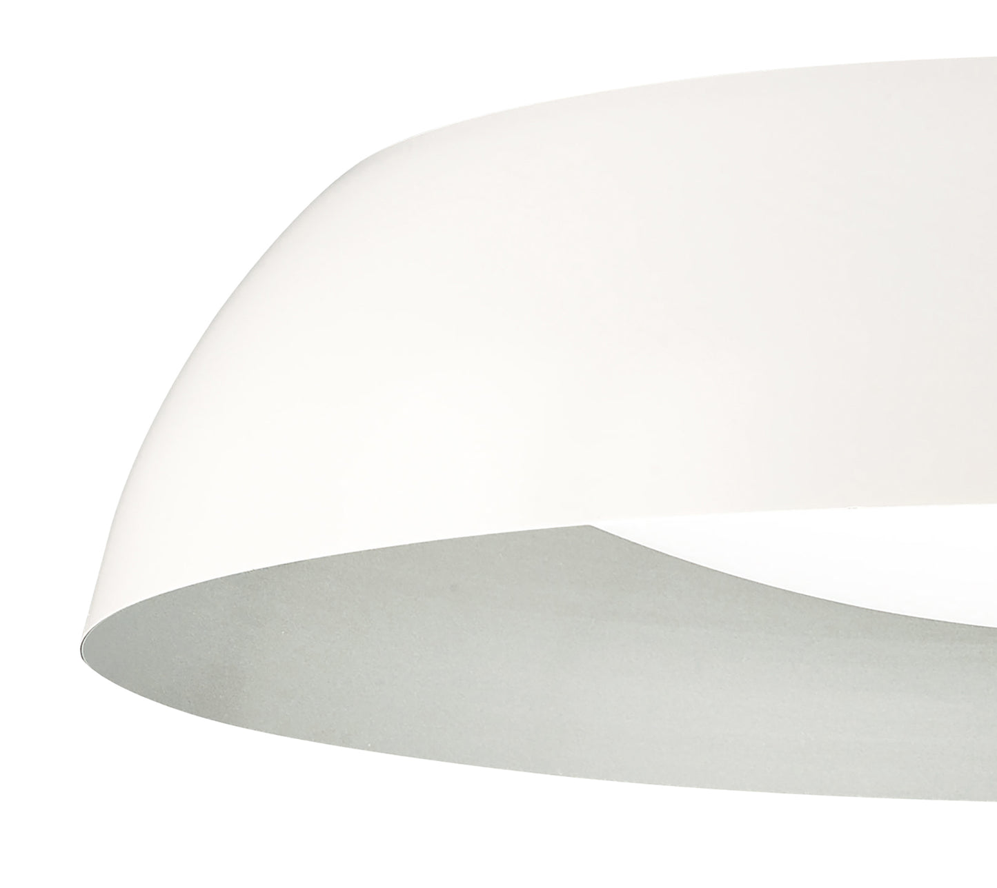 Argenta Flush Ceiling Large 30W LED 3000K, 3000lm, Matt White/Silver/White Acrylic, 3yrs Warranty by Mantra