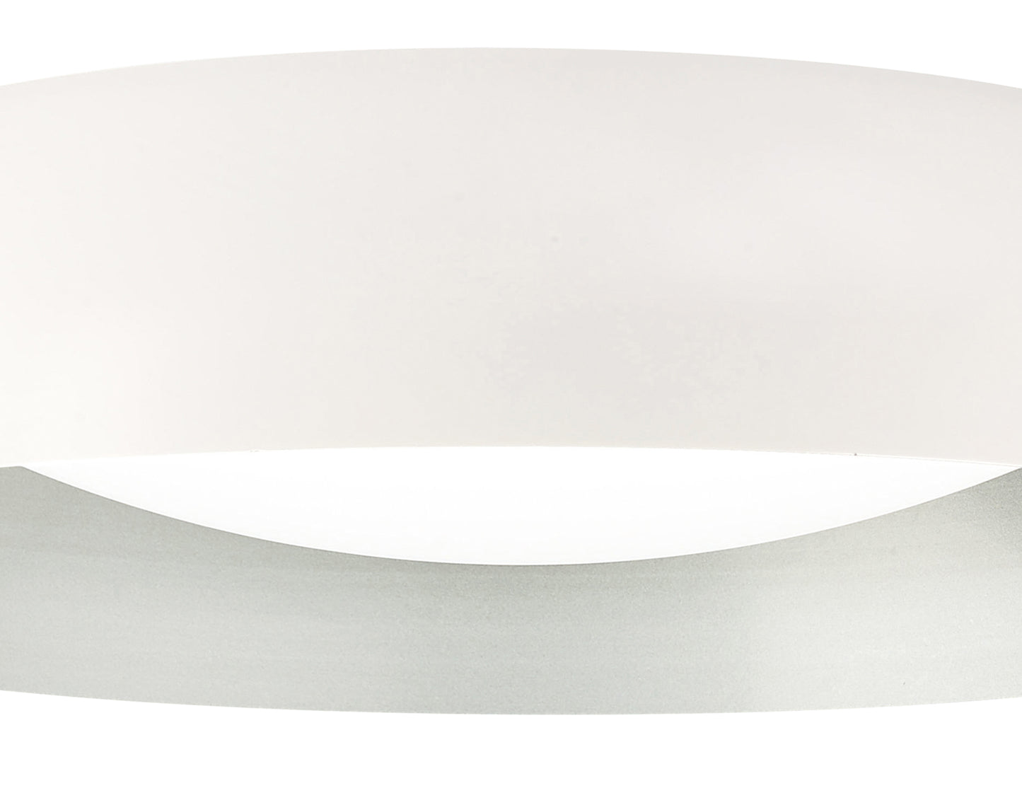 Argenta Flush Ceiling Large 30W LED 3000K, 3000lm, Matt White/Silver/White Acrylic, 3yrs Warranty by Mantra