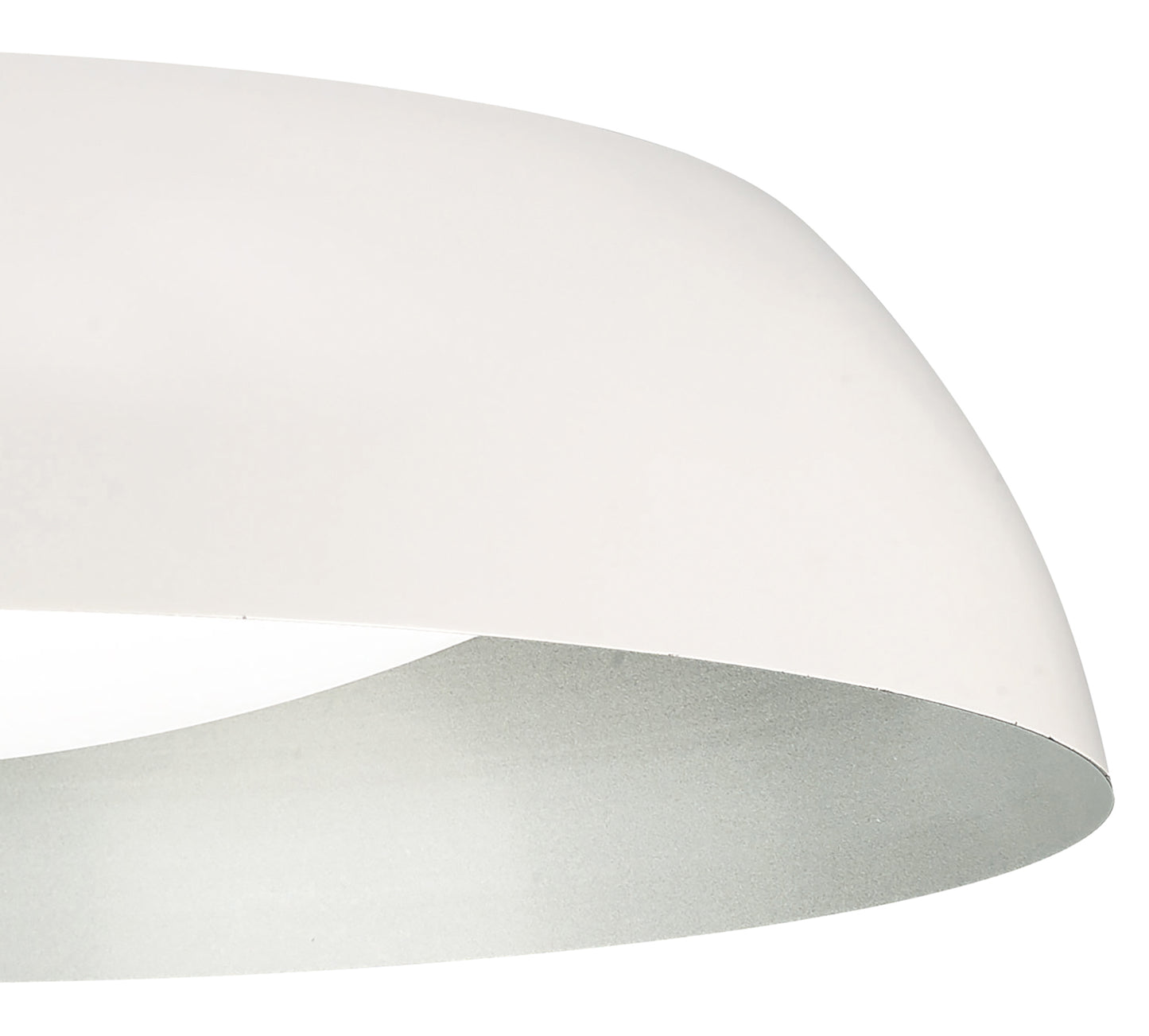 Argenta Flush Ceiling Large 30W LED 3000K, 3000lm, Matt White/Silver/White Acrylic, 3yrs Warranty by Mantra