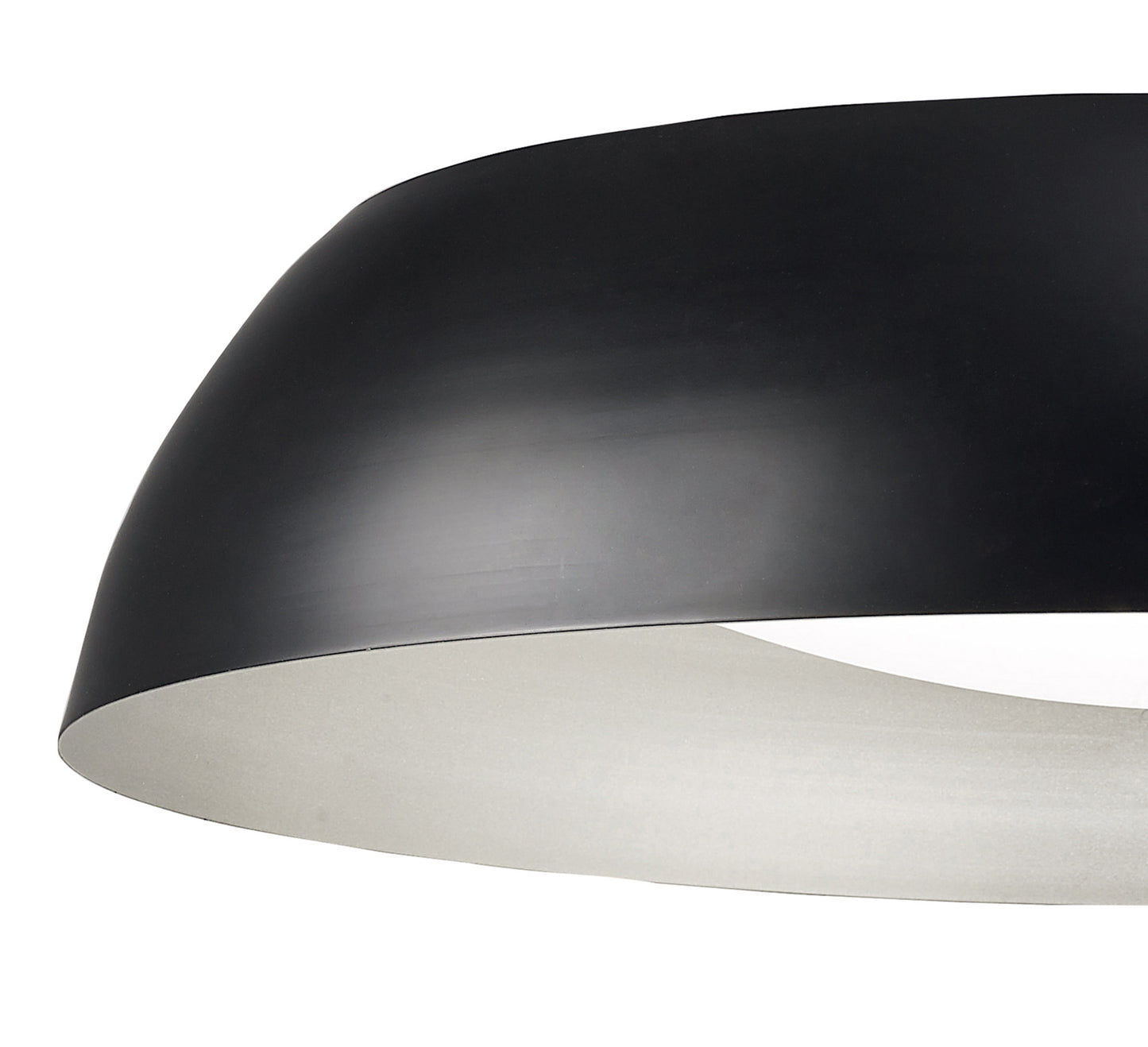 Argenta Flush Ceiling Large 30W LED 3000K, 3000lm, Matt Black/Silver/White Acrylic, 3yrs Warranty by Mantra