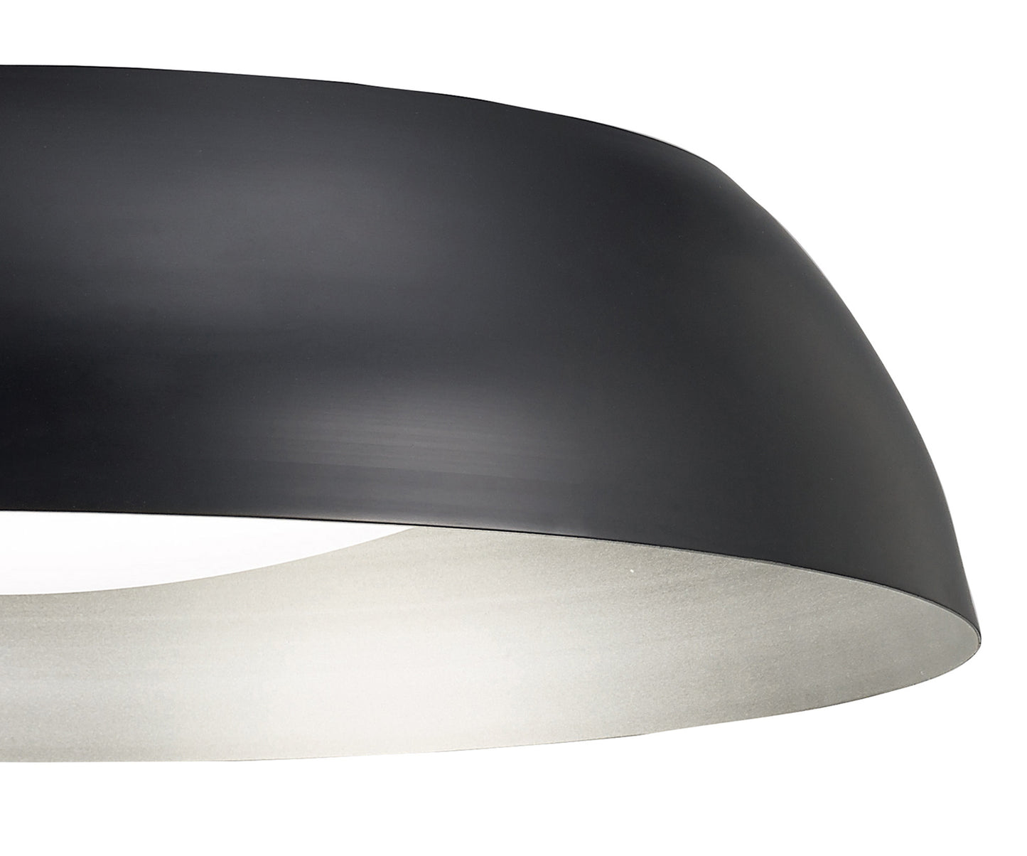 Argenta Flush Ceiling Large 30W LED 3000K, 3000lm, Matt Black/Silver/White Acrylic, 3yrs Warranty by Mantra