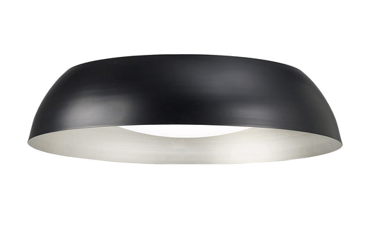 Argenta Flush Ceiling Large 30W LED 3000K, 3000lm, Matt Black/Silver/White Acrylic, 3yrs Warranty by Mantra