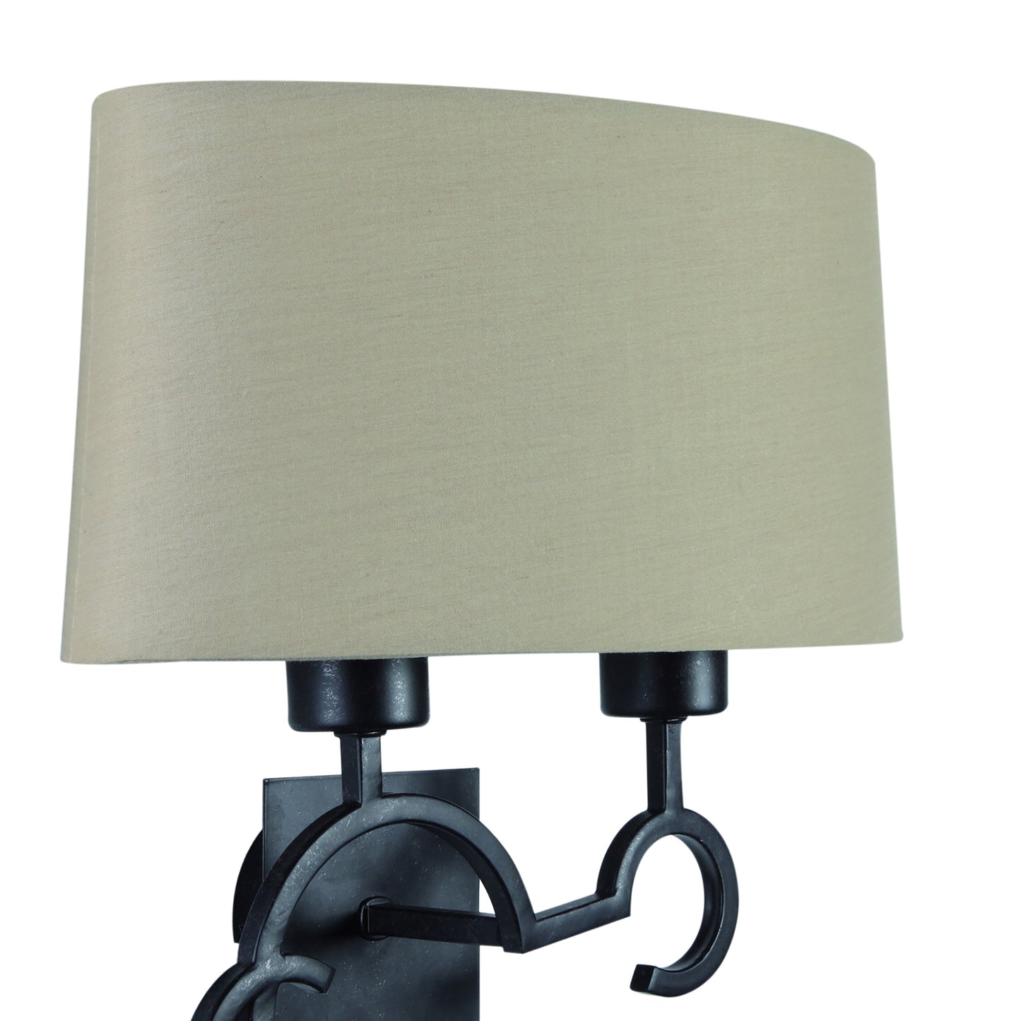 Argi Wall Lamp 2 Light E27 With Taupe Shade Brown Oxide by Mantra