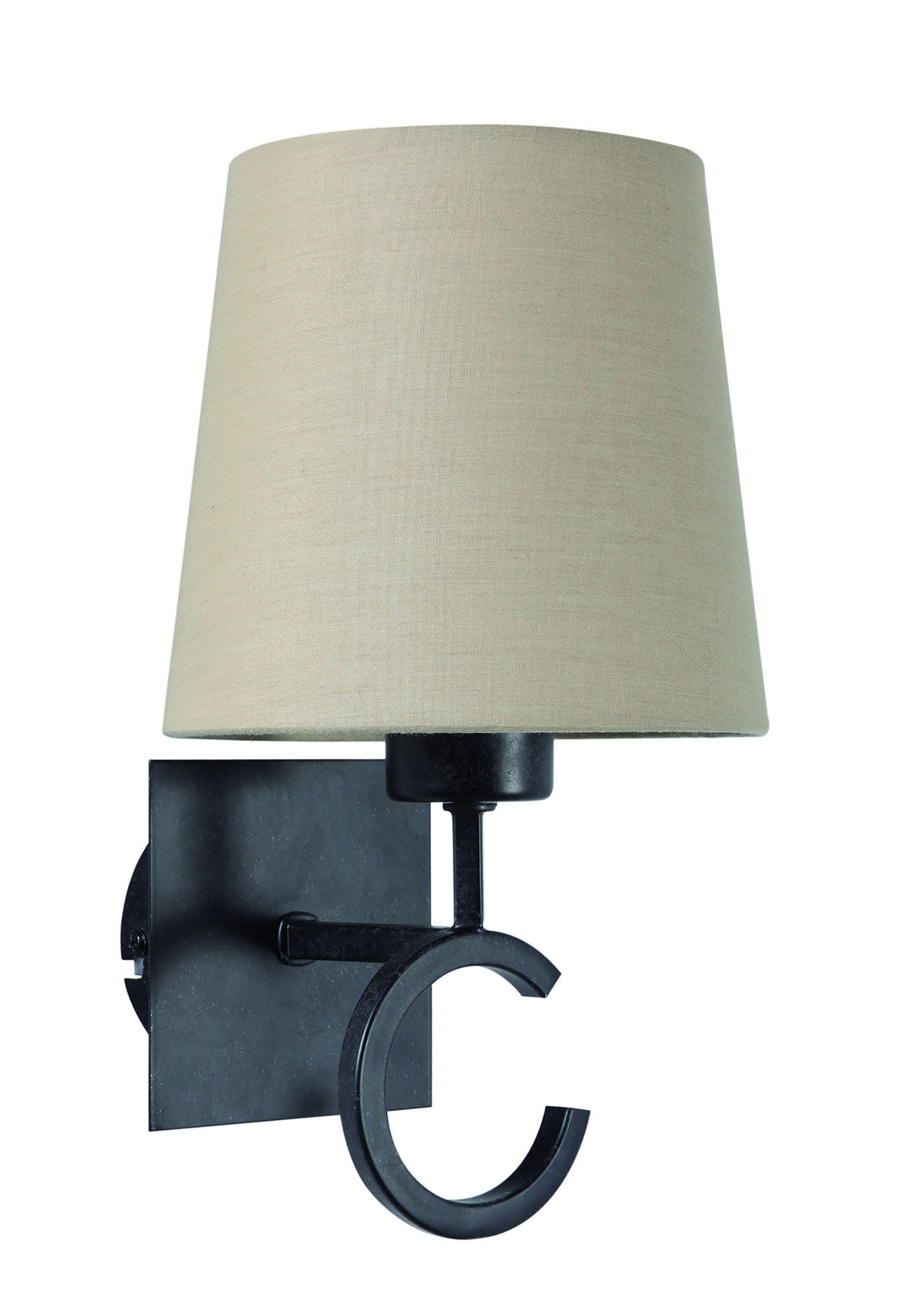 Argi Wall Lamp 1 Light E27 With Taupe Shade Brown Oxide by Mantra