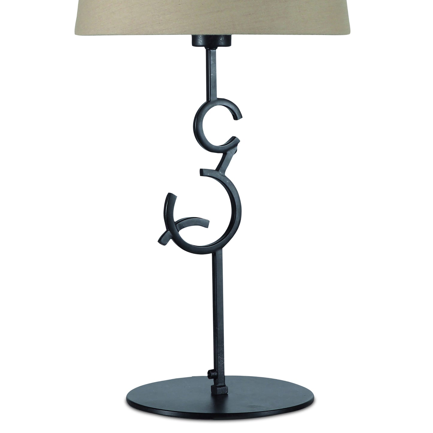 Argi Table Lamp 1 Light E27 Large With Taupe Shade Brown Oxide by Mantra