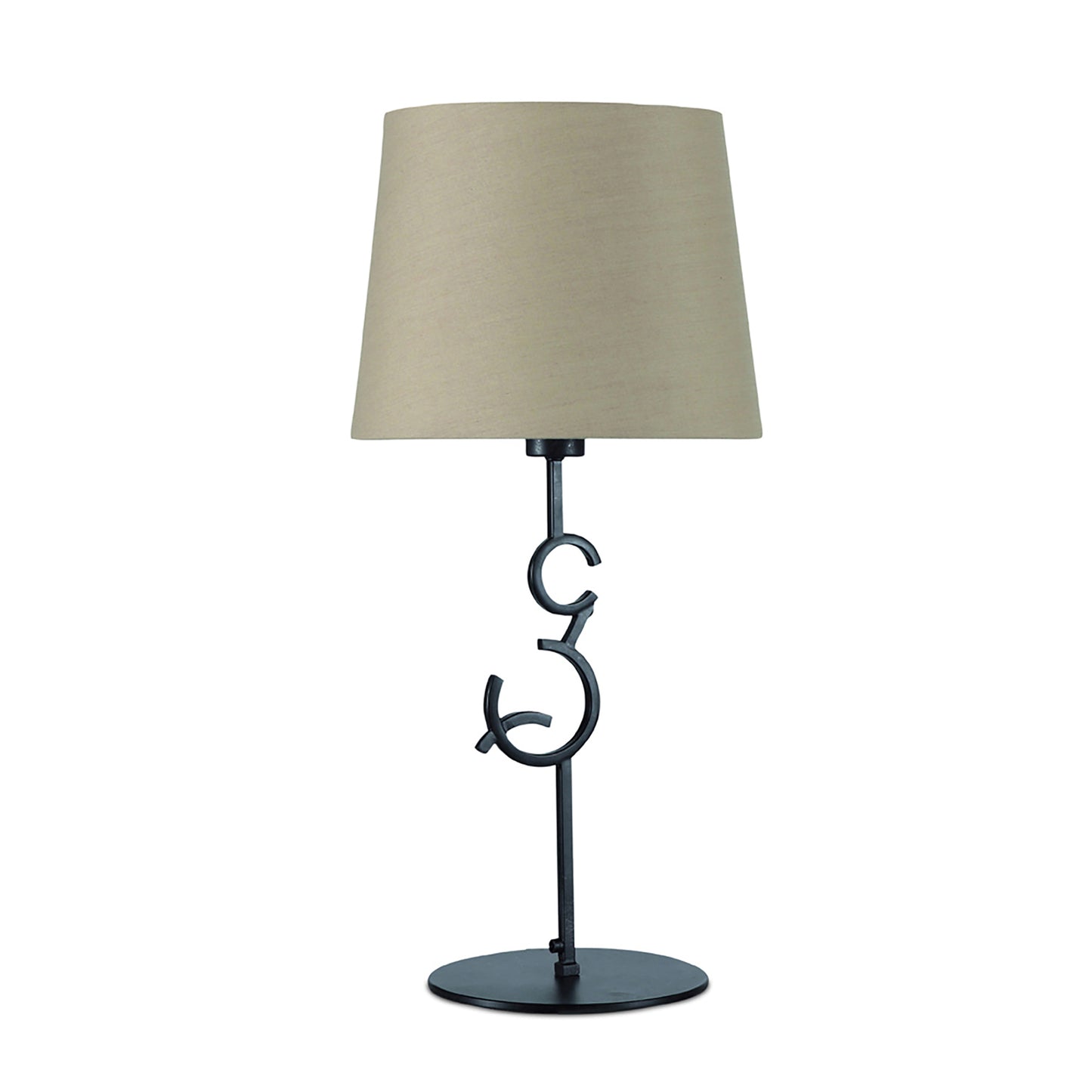 Argi Table Lamp 1 Light E27 Large With Taupe Shade Brown Oxide by Mantra