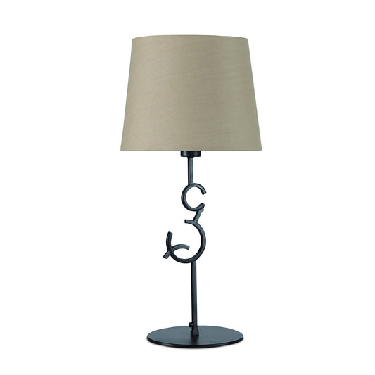 Argi Table Lamp 1 Light E27 Large With Taupe Shade Brown Oxide by Mantra