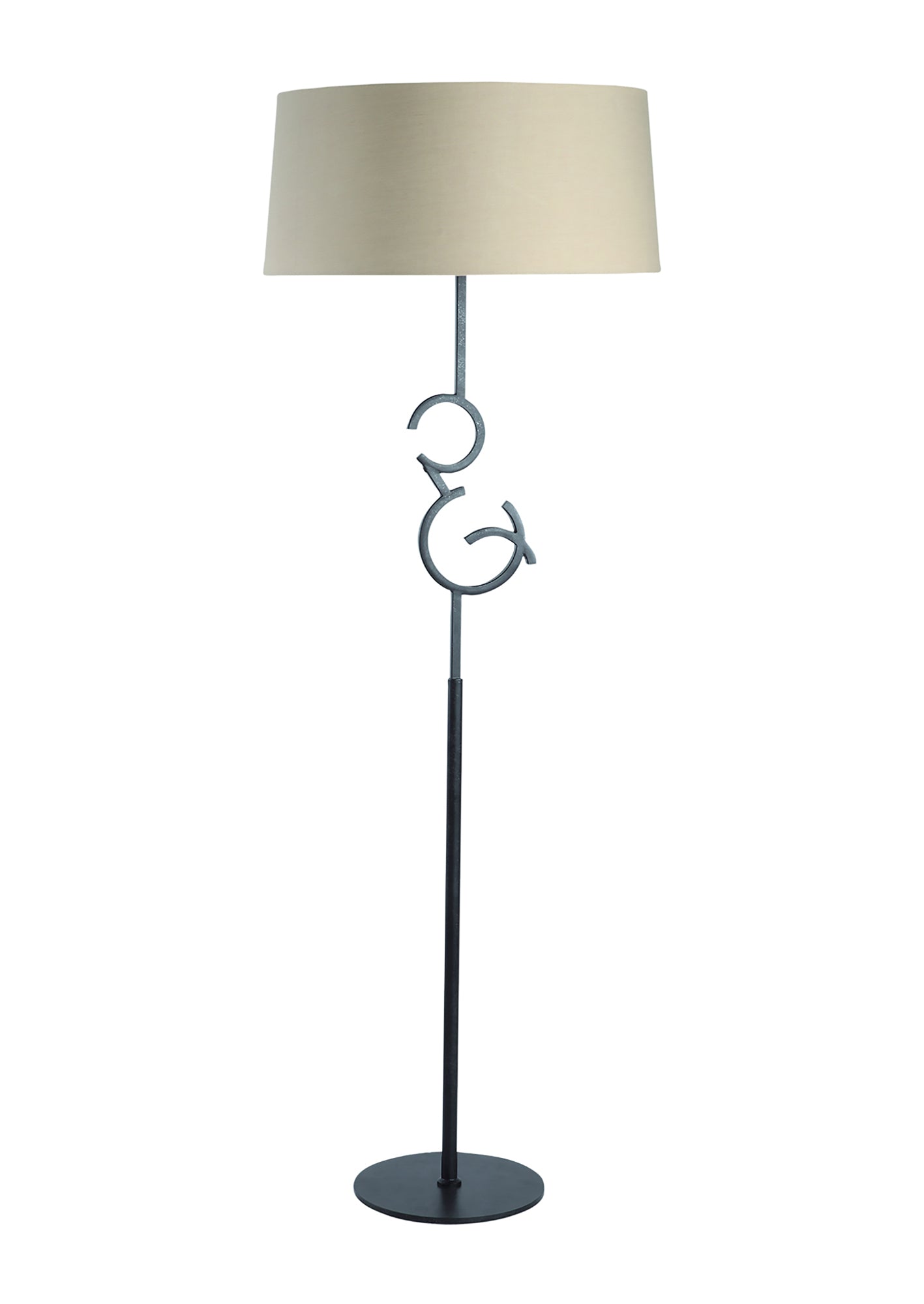 Argi Floor Lamp 3 Light E27 With Taupe Shade Brown Oxide by Mantra