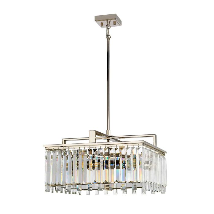Aries 4 Light Large Chandelier - Polished Nickel