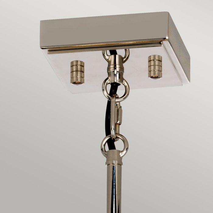 Aries 4 Light Small Chandelier - Polished Nickel