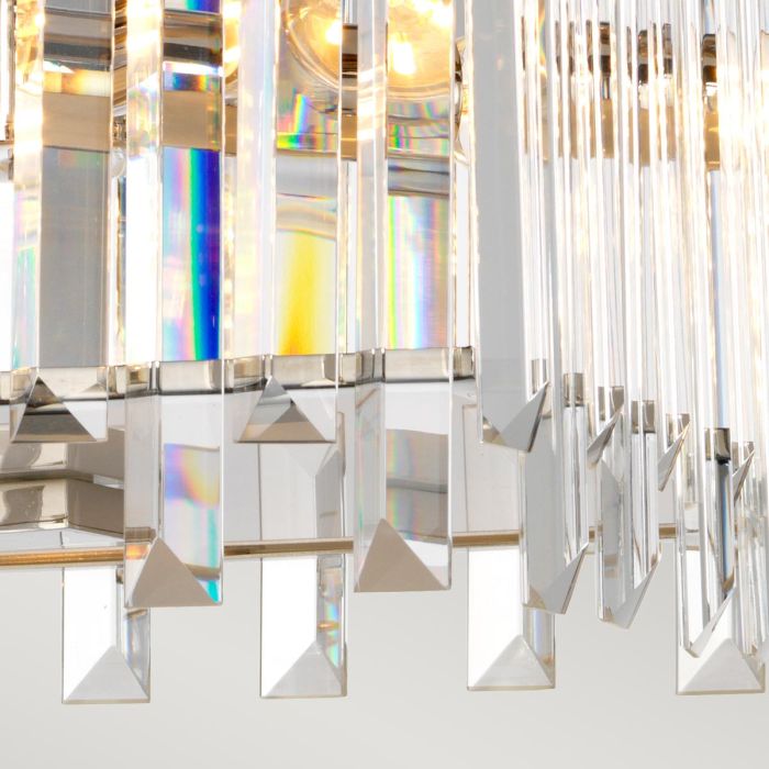 Aries 4 Light Small Chandelier - Polished Nickel